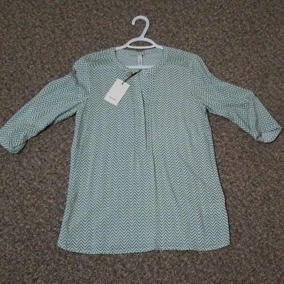 🌹Aqua Green Blouse - Picture 1 of 6